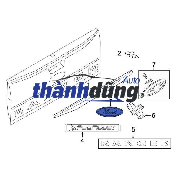 LOGO CAM LÙI FORD RANGER WILDTRAK | CL3Z9942528B - Ảnh 5