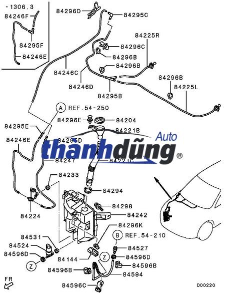 BƠM NƯỚC RỬA KÍNH MITSUBISHI XPANDER CROSS 2022 | 8260A409 - Ảnh 5