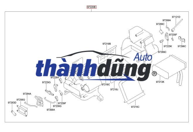 HỘP QUẠT GIÀN SƯỞI HYUNDAI HD78 | 972205H001 - Ảnh 4