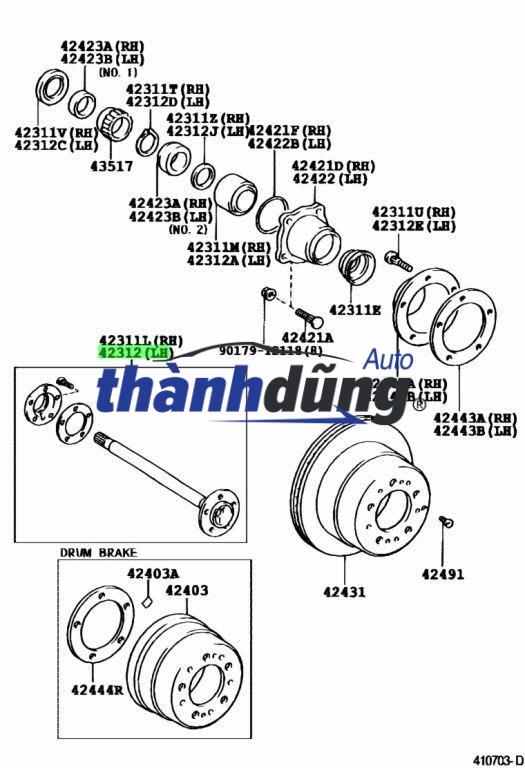 BẠC ĐẠN BÁNH SAU TOYOTA INNOVA 2005-2016 | 90363T0008 - Ảnh 6