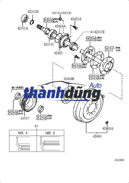 BẠC ĐẠN BÁNH SAU TOYOTA INNOVA 2005-2016 | 90363T0008 - Ảnh 5