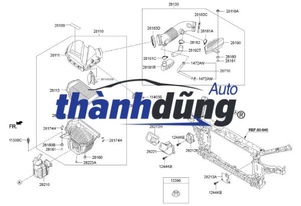NẮP HỘP LỌC GIÓ XE HYUNDAI STAREX GRAND | 281114H100 - Ảnh 2