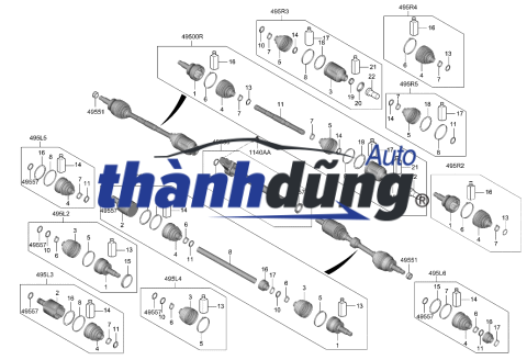 LÁP TRUNG GIAN HYUNDAI SANTAFE 2020 | 49560C5080SJ - Ảnh 4