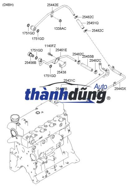 ỐNG NƯỚC VÀO MẶT MÁY KIA BONGO 3 - Ảnh 5