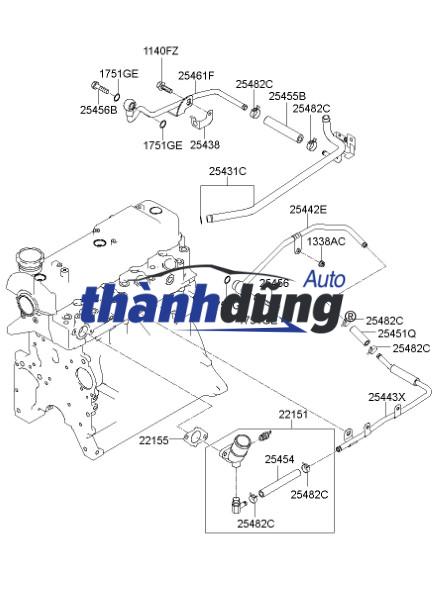 ỐNG NƯỚC VÀO MẶT MÁY KIA BONGO 3 - Ảnh 4