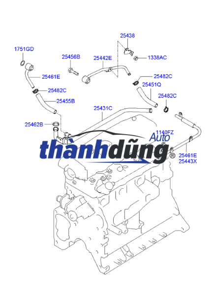 ỐNG NƯỚC VÀO MẶT MÁY KIA BONGO 3 - Ảnh 7
