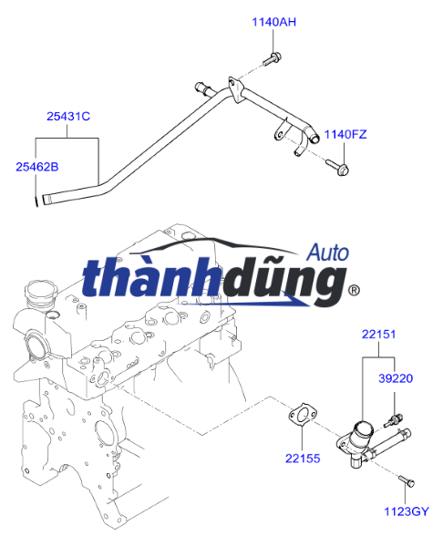 ỐNG NƯỚC VÀO MẶT MÁY KIA BONGO 3 - Ảnh 6