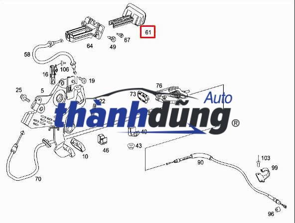MÓC KÉO PHANH TAY MERCEDES CLK200 - Ảnh 4