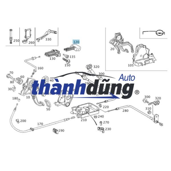 MÓC KÉO PHANH TAY MERCEDES CLK200 - Ảnh 6