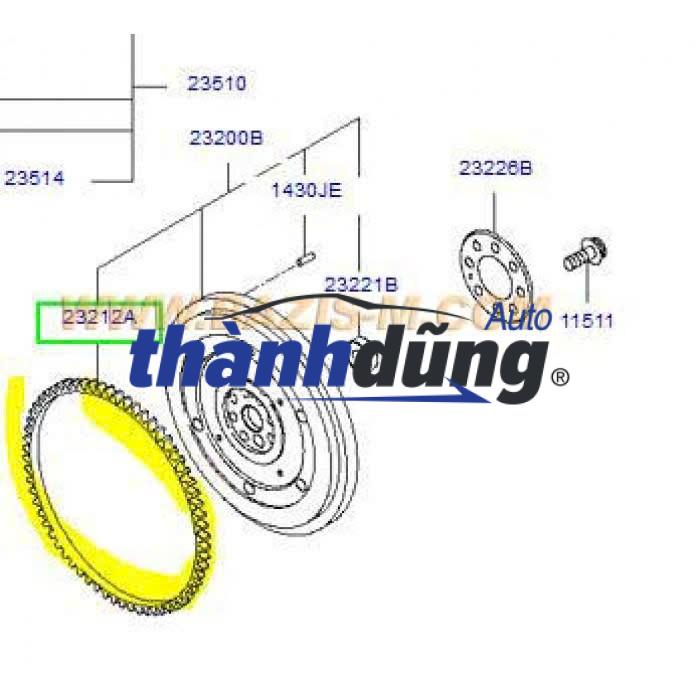 VÒNG RĂNG BÁNH ĐÀ KIA K3000 2001-2006 - Ảnh 4
