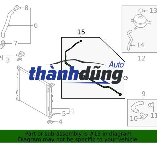 ỐNG NƯỚC BÌNH NƯỚC PHỤ AUDI A6 2012-2018 - Ảnh 5