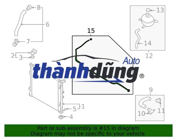 ỐNG NƯỚC BÌNH NƯỚC PHỤ AUDI A6 2012-2018 - Ảnh 5