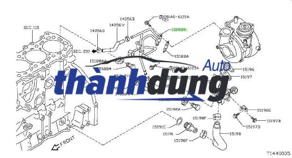 ỐNG LÀM MÁT TURBO HYUNDAI SANTAFE GOLD 2004 | 2826927200 - Ảnh 4