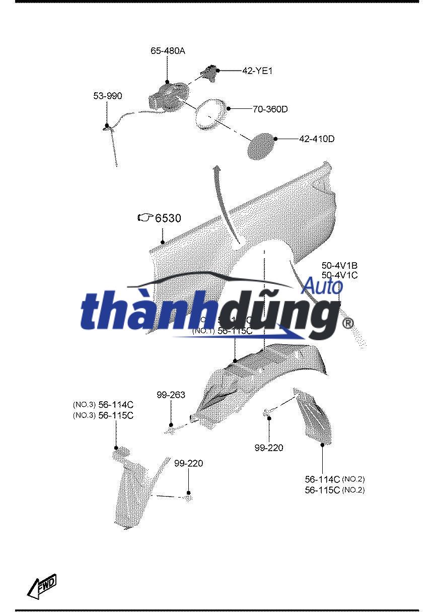 TẤM CHẮN BÙN SAU TRÁI MAZDA BT50 2013 - Ảnh 2