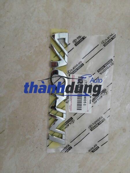 CHỮ INNOVA CỐP SAU TOYOTA INNOVA 2008