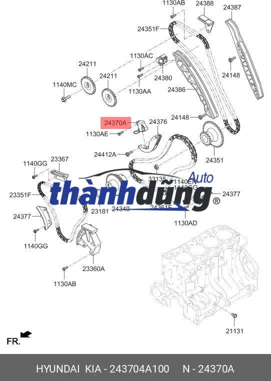 XÍCH BƠM CAO ÁP KIA SEDONA 2018-2023 | 24361-2F000 - Ảnh 4