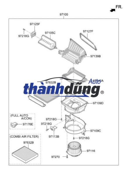 QUẠT GIÀN LẠNH HYUNDAI ACCENT 2018-2025 | 97113H8000 - Ảnh 4