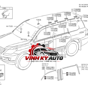 NẸP CAO SU KÍNH LÁI XE TOYOTA COROLLA CROSS 2021-2025 MÃ 755330A030 - Ảnh 5