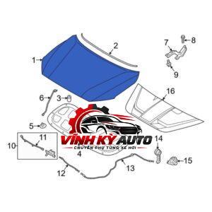 NẮP ĐẬY KHOANG MÁY XE MITSUBISHI OUTLANDER 2014-2022 - MÃ 5900A739 - Ảnh 3