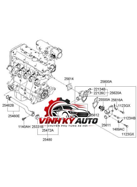 CHIA NƯỚC NISSAN TEANA 2008-2013 21517JN20A - Ảnh 4