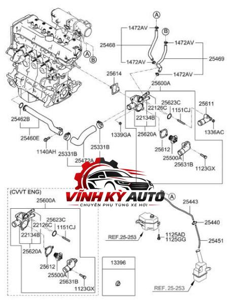 CHIA NƯỚC NISSAN TEANA 2008-2013 21517JN20A - Ảnh 5