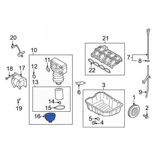 Lọc dầu range rover sport, discovery 2005-2009 - lr031439 - Ảnh 4