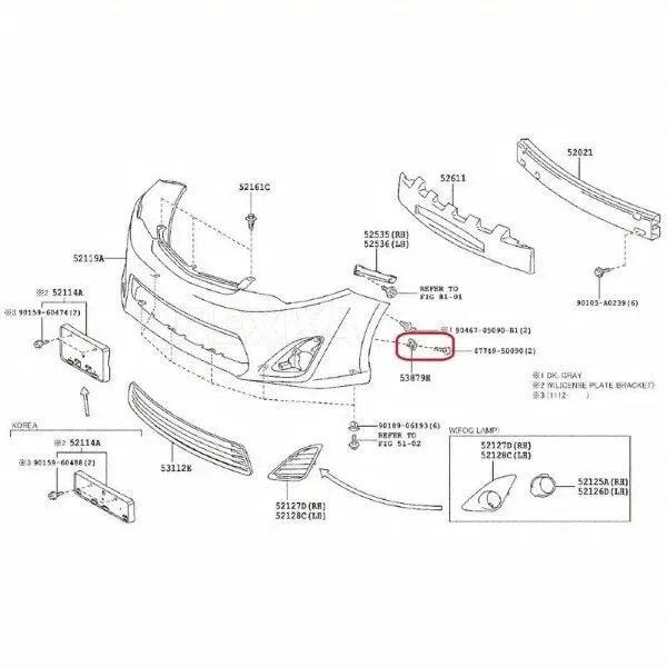 Lưới gió cản trước toyota fortuner 2018 - 531120k220 - Ảnh 5
