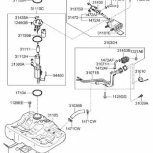Cụm bơm xăng hyundai accent 1.5 2018-2023 chính hãng 31120H6000 - Ảnh 5