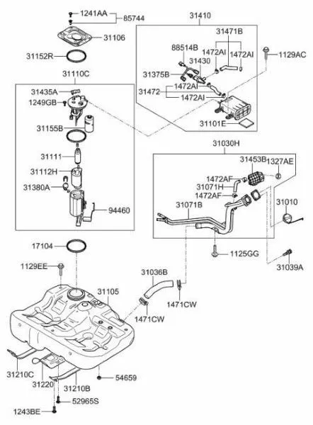 Cụm bơm xăng honda crv 2012-2017 17045T0A000 - Ảnh 4