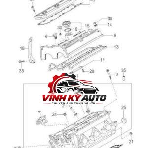 BỘ HƠI ĐỘNG CƠ THACO KIA K165 / K140 / K3000 / K190 - MÃ 0K75A23200 - Ảnh 4