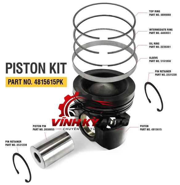 BỘ HƠI ĐỘNG CƠ THACO KIA K165 / K140 / K3000 / K190 - MÃ 0K75A23200 - Ảnh 3