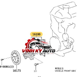 BƠM NƯỚC XE TẢI THACO K190 / KIA K165 / K3000 - MÃ 0K65B15100 - Ảnh 4