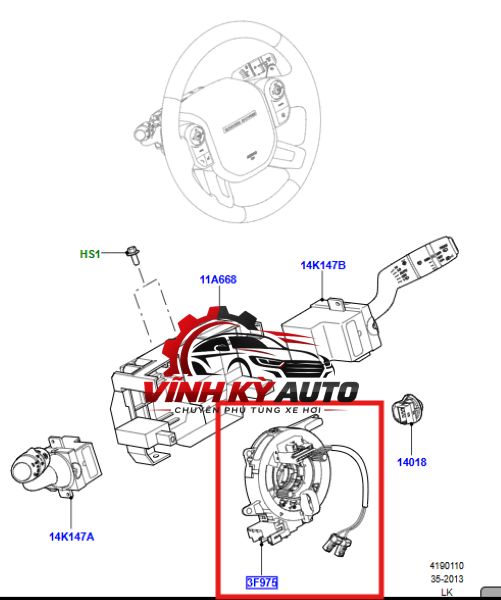 CẢM BIẾN GÓC QUAY VÔ LĂNG MITSUBISHI MIRAGE 2014-2025 - MÃ 8651A187T - Ảnh 6