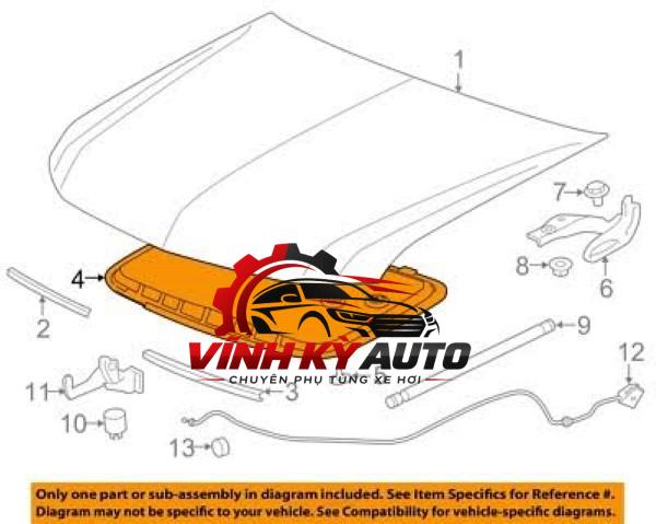 TẤM NỈ CHỐNG NÓNG NẮP CAPO CHEVROLET COLORADO / TRAILBLAZER - MÃ 52073802 - Ảnh 5