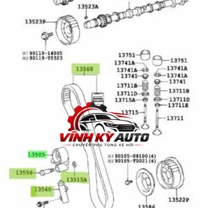 DÂY ĐAI CAM MITSUBISHI PAJERO V33 / V43 ĐỜI 2005 - MÃ MD111427 - Ảnh 5