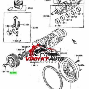 PULY ĐẦU TRỤC CƠ XE BÁN TẢI ISUZU D-MAX 2006-2015 MÃ 8973615621 - Ảnh 3