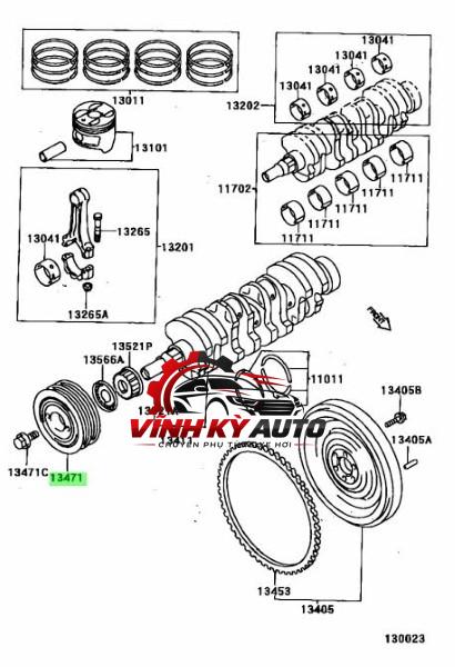 PULY ĐẦU TRỤC CƠ XE BÁN TẢI ISUZU D-MAX 2006-2015 MÃ 8973615621 - Ảnh 3