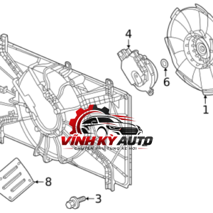 QUẠT LÀM MÁT KÉT NƯỚC ĐỘNG CƠ MERCEDES BENZ B250 - MÃ 2465000064 - Ảnh 4