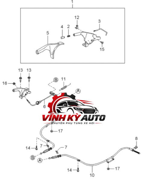 CÁP PHANH TAY KIA SPECTRA 2004 | 0K2A144150C - Ảnh 5