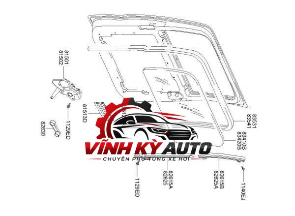 Ổ NGẬM CỬA LÙA HYUNDAI STAREX 2009 | 814104H000 - Ảnh 4