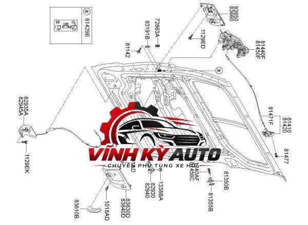 Ổ NGẬM KHÓA CỬA XE KIA BONGO 3 2009 - Ảnh 5