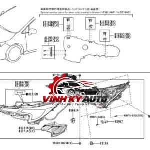 NẸP MẠ VIỀN ĐÈN PHA TOYOTA FORTUNER 2018 | 811160K860 - Ảnh 4